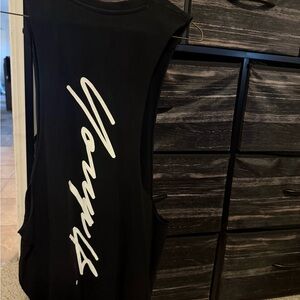 YoungLA Black Tank Top with White Logo